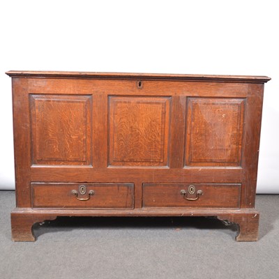 Lot 388 - Georgian oak mule chest