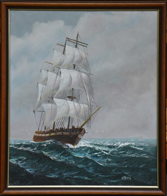 Lot 154 - Garcia (Contemporary) - Galleon at Sea