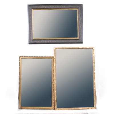 Lot 421 - Three rectangular wall mirrors.