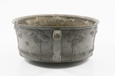 Lot 1002 - David Veasey for Liberty & Co, an Arts & Crafts Tudric pewter bowl