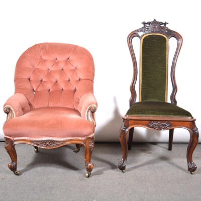 Lot 379 - Two Victorian chairs