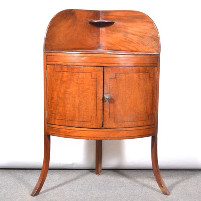 Lot 405 - George III mahogany corner washstand