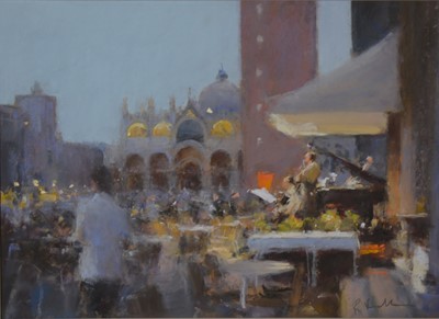 Lot 352 - Bob Richardson - Cafe Florian, evening.