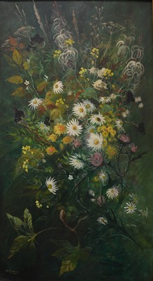 Lot 348 - Barbara Jorgensen later Lady Barbara Brassey - still life of flowers, another unsigned still life.