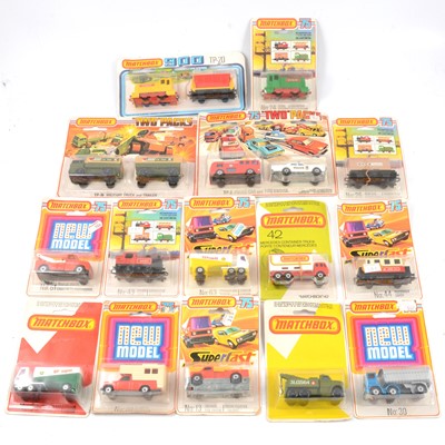 Lot 140 - Matchbox Toys Superfast and 75 series blister-pack models