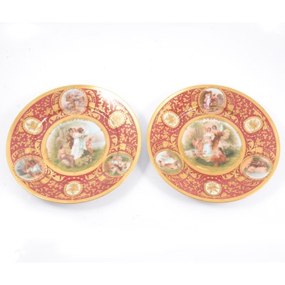 Lot 52 - A pair of Vienna porcelain plates