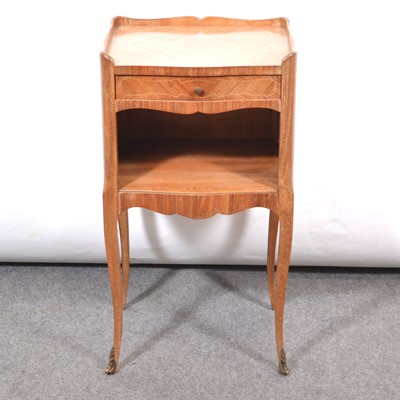 Lot 400 - French kingwood bedside table