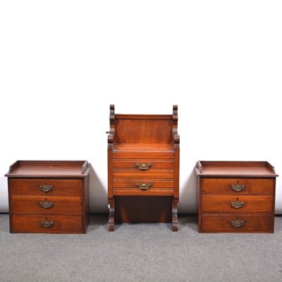 Lot 434 - Pair of mahogany miniature chests and a walnut chest