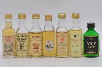 Lot 89 - Collection of fifty four assorted blended miniature Scotch whiskies