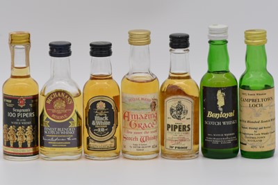 Lot 43 - Collection of  fifty six assorted blended miniature Scotch whiskies