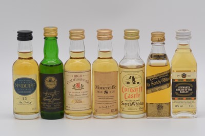 Lot 43 - Collection of  fifty six assorted blended miniature Scotch whiskies