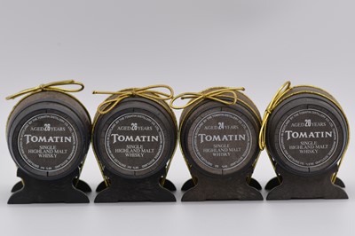 Lot 160 - Collection of ten Tomatin Cask Strength whisky barrel miniatures
