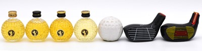 Lot 59 - Collection of Golfing related ceramics and whisky miniatures