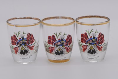 Lot 145 - Two boxes of whisky glasses, various brands