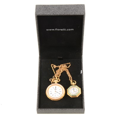 Lot 304 - Bernex - two pretty quartz fob watches - new.