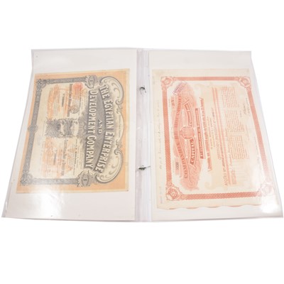 Lot 201 - 1822 5% 'Rothschild' Loan bond, and other Russian city bonds and share certificates.