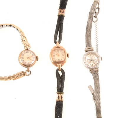 Lot 302 - Three vintage wristwatches, lady's, Omega, Tudor