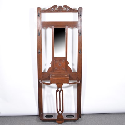 Lot 427 - Edwardian walnut hallstand