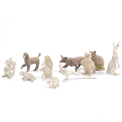 Lot 139 - Collection of electroplated animals.