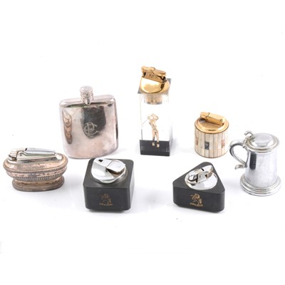 Lot 142 - QUantity of novelty table lighters, including Dunhill Tankard