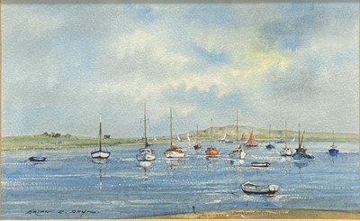 Lot 469 - Brian Day, High Water, Brancaster Staithe, and John Tuck, Low Tide, Brancaster Staithe