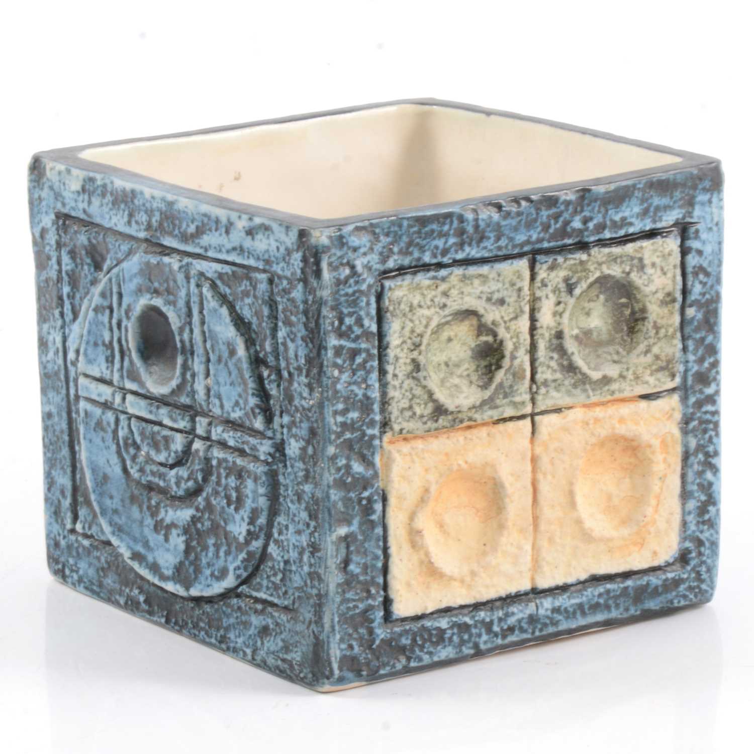 Lot 19 Troika Pottery Cube vase.