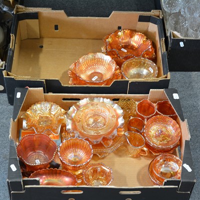 Lot 46 - Two boxes of Carnival glass