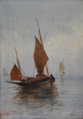 Lot 314 - J Balie, Fishing Boats off Berwick.