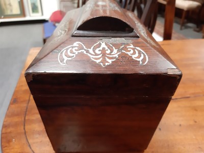 Lot 91 - William IV rosewood sarcophagus-shape tea caddy