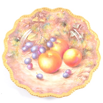 Lot 23 - Royal Worcester cabinet plate, by John Freeman.