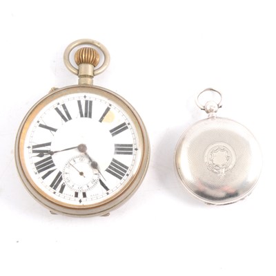 Lot 316A - Railway timekeepers watch and silver half hunter