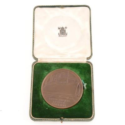 Lot 206 - RMS Queen Mary and wreck of the 'Foudroyant, Lord Nelson's Flagship' commemorative medallions.