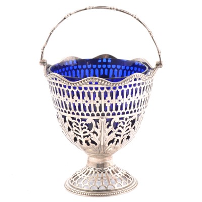 Lot 224 - Silver basket, William Plummer, London 1773.