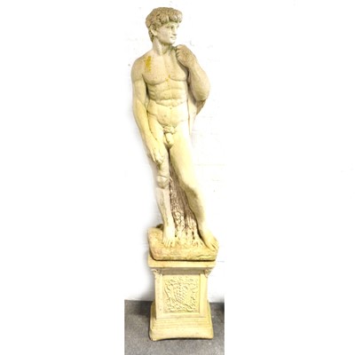 Lot 535 - Modern stone garden statue, David