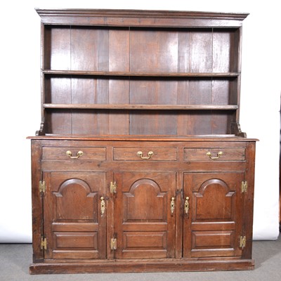 Lot 486 - An oak and elm dresser, 19th century.