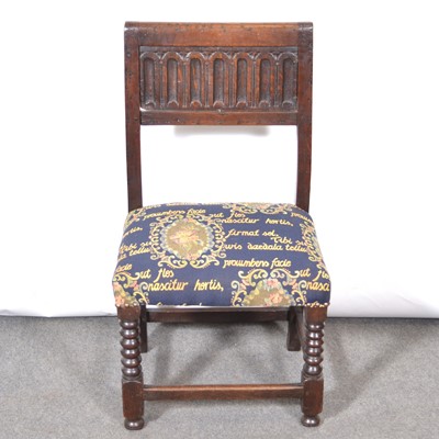 Lot 309 - Oak side chair, 18th Century