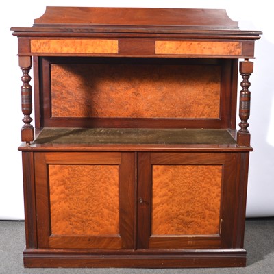 Lot 547 - Victorian mahogany and maple wood buffet