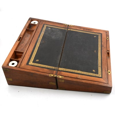 Lot 134 - Victorian walnut writing box.