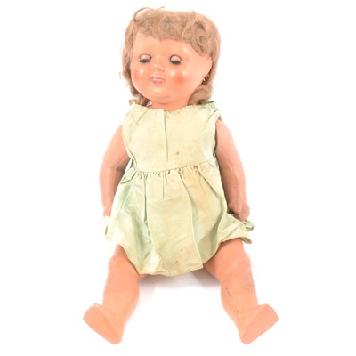 Lot 147 - 1930s composition doll, with sleeping eyes