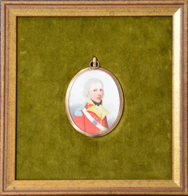 Lot 358 - An oval portrait miniature of George Redhead.