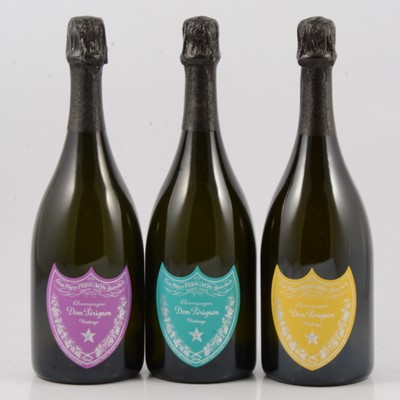 Lot 241 - Andy Warhol/ Dom Perignon - six display bottles and six champagne flutes, boxed
