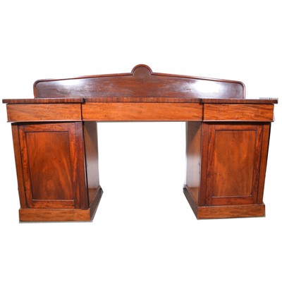 Lot 459 - Victorian mahogany twin pedestal sideboard.