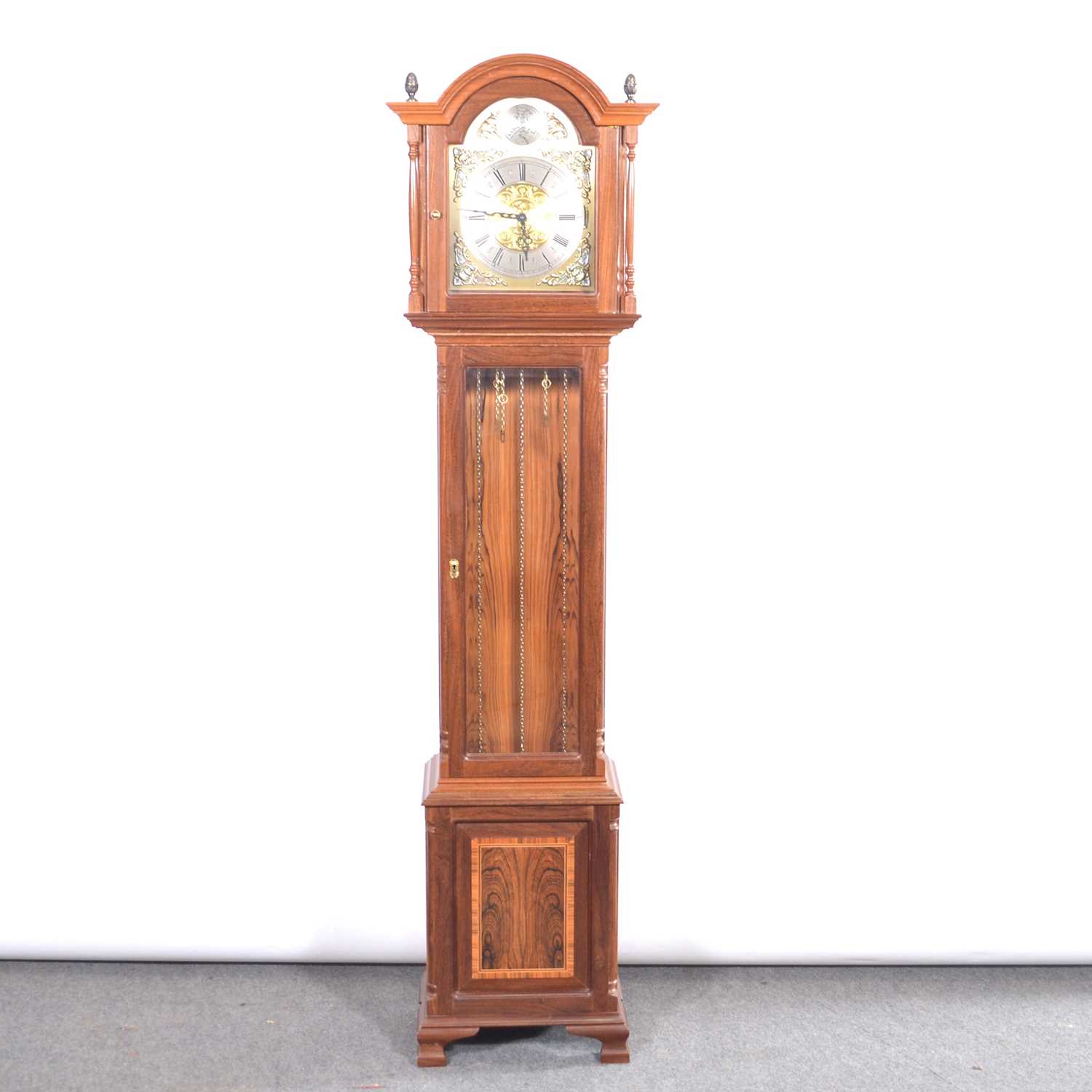 Lot 484 - Reproduction grandmother clock