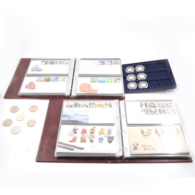 Lot 76 - Collection of modern commemorative coins and first day covers.