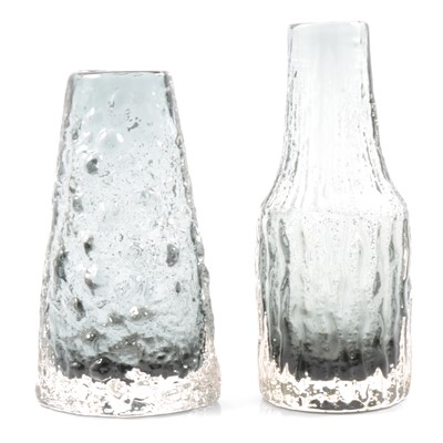 Lot 25 - Two Textured Glass series vases by Geoffrey Baxter for Whitefriars