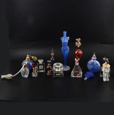 Lot 84 - Modern and art glass perfume bottles, Chanel and Gucci.