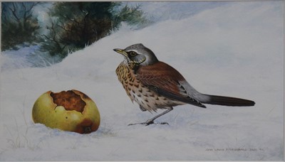 Lot 225 - John Lewis Fitzgerald, Fieldfare in winter