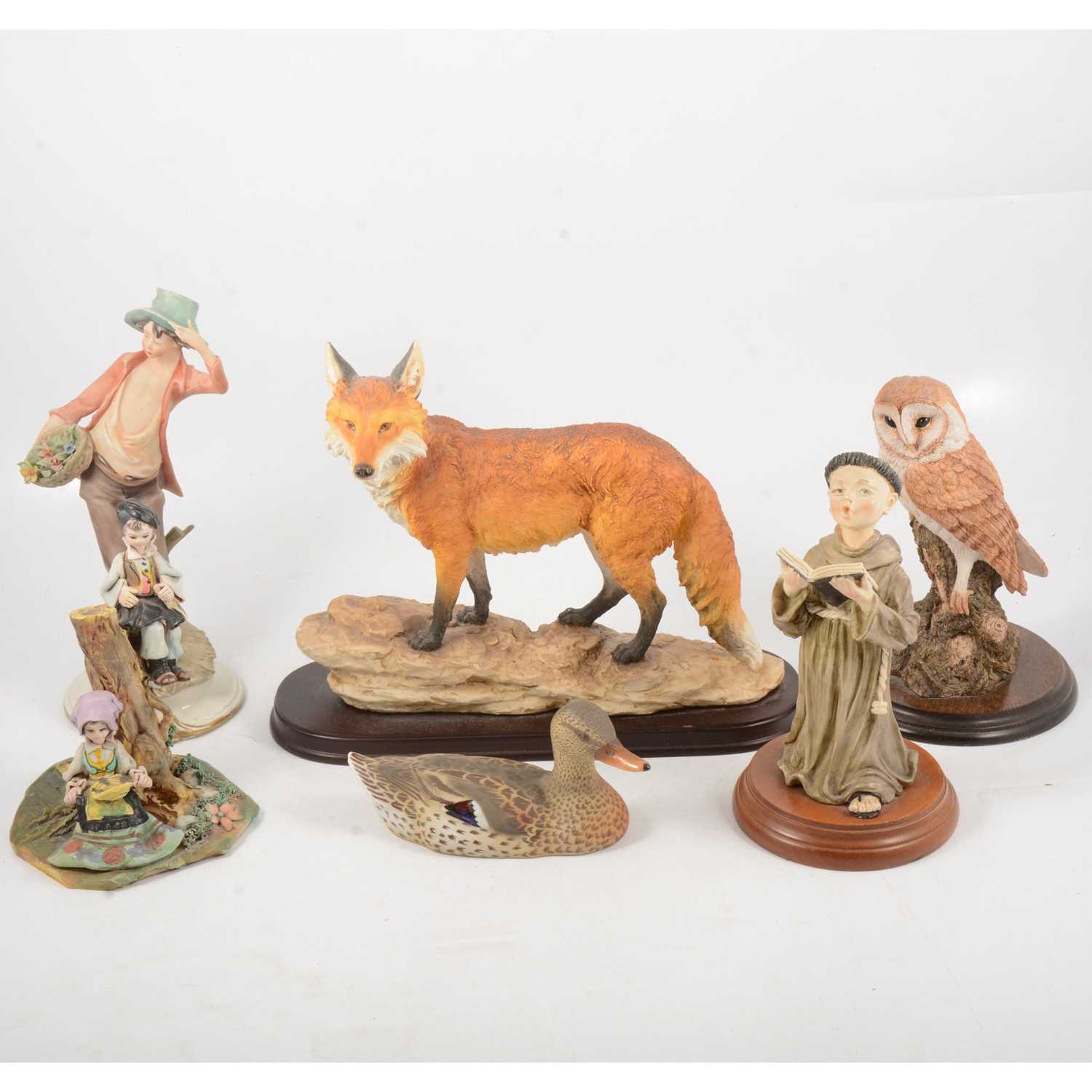 Lot 55 - Leonardo resin model of the Leicestershire Fox, and other models