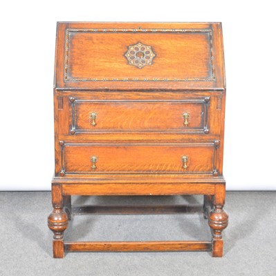 Lot 297 - Oak bureau, 1940s