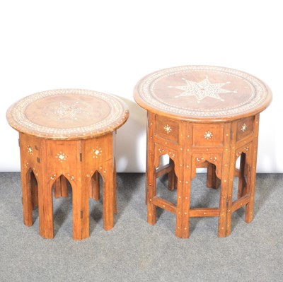 Lot 321 - Two Indian inlaid Hoshiarpur tables